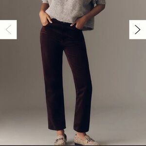 Frame Denim le sleek high rise velvet jeans